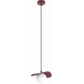 Pakabinamas šviestuvas ant laido FLORA 1xG9/8W/230V raudonas